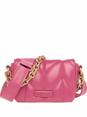 Shop Miu Miu quilted leather shoulder bag with Express Delivery - FARFETCH