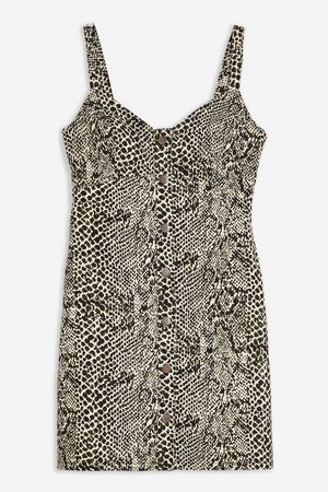 Snake Print Denim Bodycon Dress - Dresses - Clothing - Topshop USA