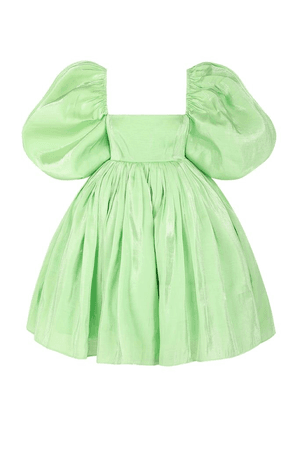 Lime Green Princess Puff Dress