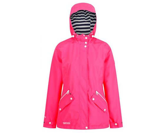 Women's Basilia Lightweight Hooded Waterproof Jacket Neon Pink | Regatta | Regatta - Great Outdoors