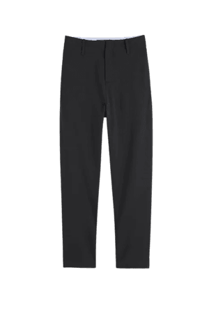 Tailored stretch jogger pants with high waist black