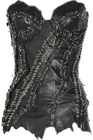 *clipped by @luci-her* SEXY, CRAZY COOL, SOLD OUT, NWT $10K BALMAIN EMBELLISHED LEATHER BUSTIER | eBay