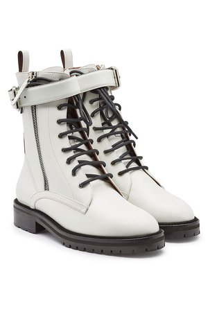Tabitha Simmons - Max Leather Ankle Boots - white