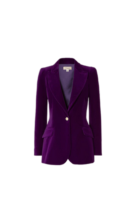 purple velvet blazer