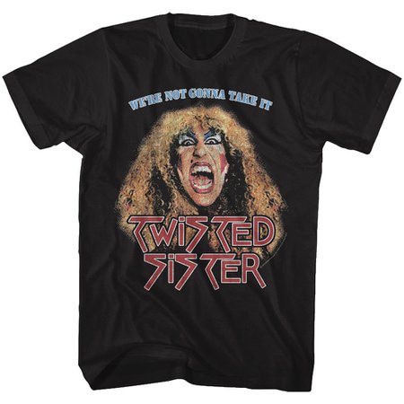 Twisted Sister Not Gonna Take It Black Adult T-Shirt