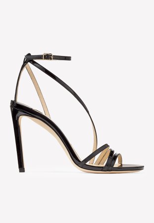 Jimmy Choo, Tesca 100 Patent Leather Thin-Strap Sandals
