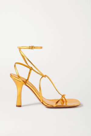 Gold Metallic leather sandals | Bottega Veneta | NET-A-PORTER