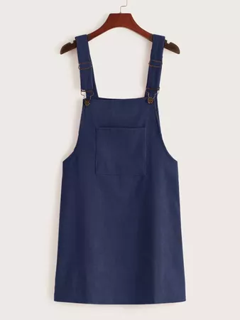 Pocket Front Corduroy Overall Dress | SHEIN USA