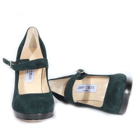 Green Suede Mary Janes