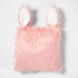 Heart Faux Fur & Velvet Throw Pillow Pink - Pillowfort™ : Target