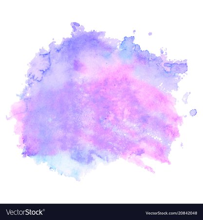 Purple watercolor stain isolated on white Vector Image