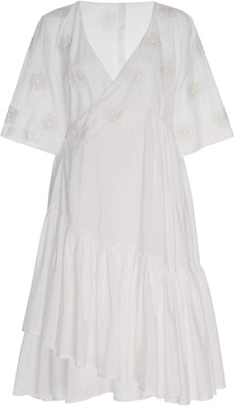 Aronia Ruffled Wrap Dress