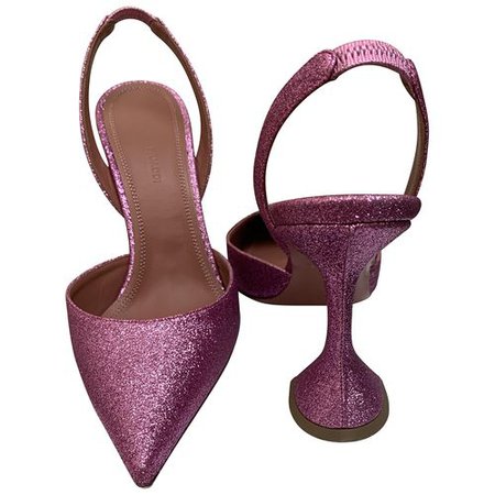 Holli glitter heels AMINA MUADDI Pink size 37 EU in Glitter - 11209402