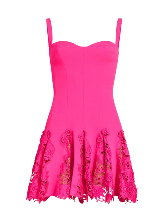 Oscar De La Renta - Water Lily Crepe Dress in Pink