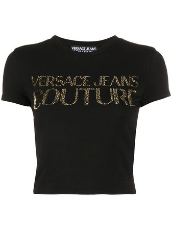 Versace Jeans Couture Cropped Logo T-Shirt Ss20 | Farfetch.com