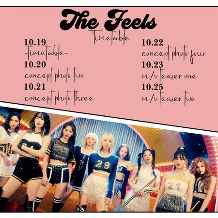 the feels timetable