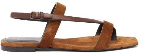 Hiandra Suede And Leather Sandals - Womens - Tan