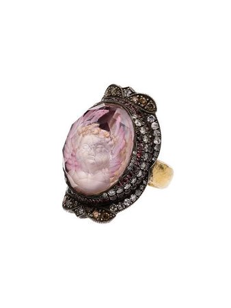 Sevan Bicakci Pink Cherub 24k Gold Sapphire And Diamond Ring