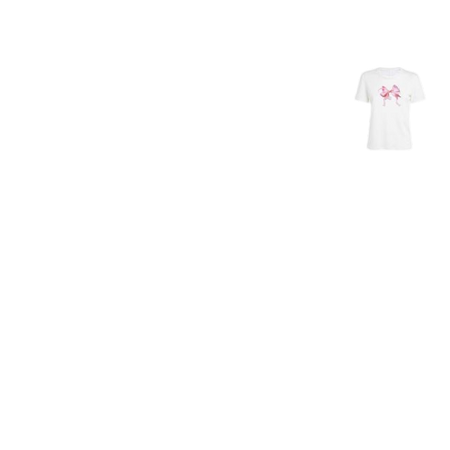 ronron Double Ribbon Slim Cropped T-shirt_White Pink