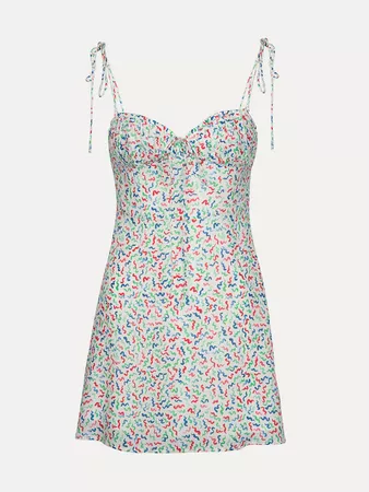 REALISATION - THE DEVON in White Squiggle Dress
