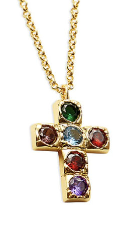 colorful cross necklace