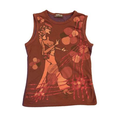 red groovy tank top