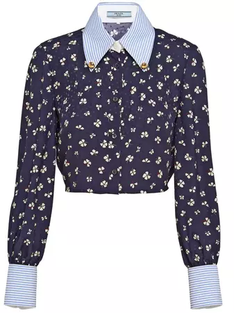 Prada clover-print Silk Shirt - Farfetch