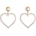 Amazon.com: Lux Accessories Heart Shaped White Pearls Gold Tone Fashion Dangle Earrings : Everything Else