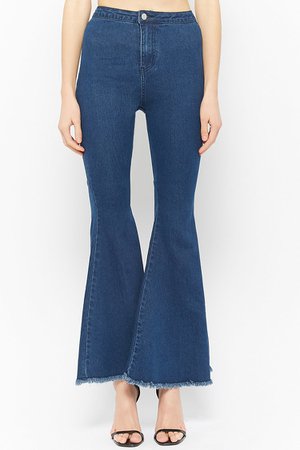Frayed Flare Jeans