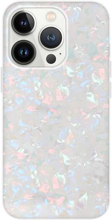 Amazon.com: A-Focus Compatible with iPhone 15 Pro Case Pearl Bling for Girls Women, Cute Luxury Shiny Glitter Iridescent Colorful Opal Pattern Clear TPU Slim Cover Compatible with iPhone 15 Pro 6.1" - Shell : Cell Phones & Accessories
