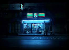 small town at night