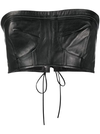 Manokhi cropped leather top - FARFETCH