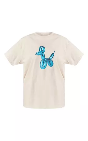 Stone Balloon Animal Print T Shirt | PrettyLittleThing USA