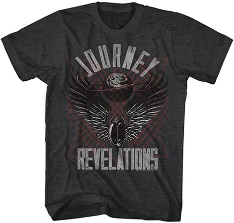Amazon.com: Journey Album Revelations Guitar Cover Rock Band Adult T-Shirt Tee Black Heather: Clothing