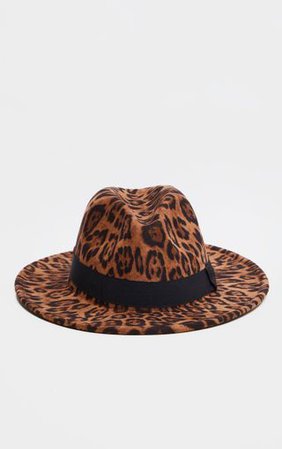 Leopard Fedora Hat | Accessories | PrettyLittleThing