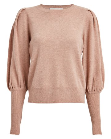 Cashmere Blouson Sleeve Sweater