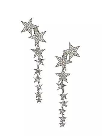 Shop Saint Laurent Long Falling Star Earrings in Metal | Saks Fifth Avenue