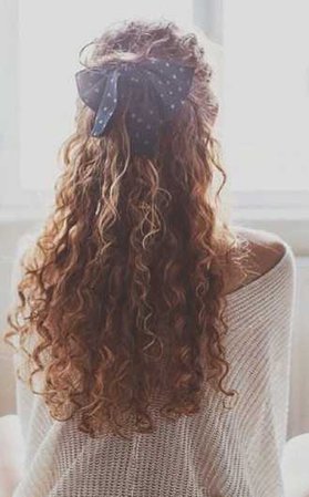 hair curly down long