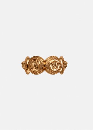 gold Versace medallion ring