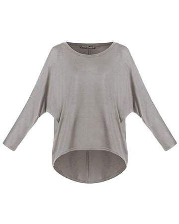 ZANZEA Women's Batwing Long Sleeve Off Shoulder Loose Oversized Baggy Tops Sweater Pullover Casual Blouse T-Shirt at Amazon Women’s Clothing store: