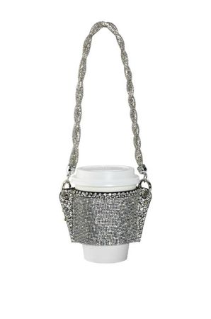 BLING IS BETTER RHINESTONE CUP HOLDER in silver