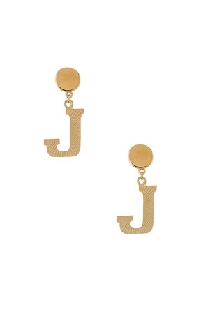 The Illusion J Initial Earrings