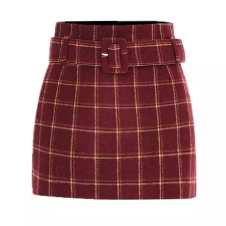 Pop Of Red Plaid Skirt | BOOGZEL CLOTHING – Boogzel Clothing