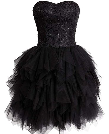 FAIRY COUPLE Tulle Strapless Evening Cocktail Party Homecoming Dress D0237 at Amazon Women’s Clothing store: