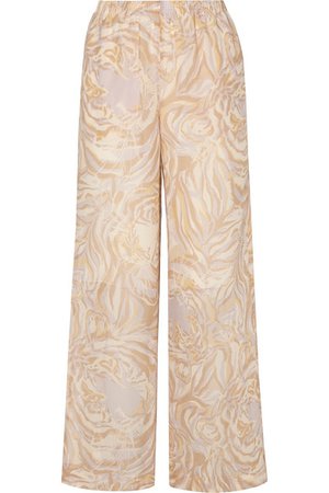 See By Chloé | Tiger-print silk-georgette wide-leg pants | NET-A-PORTER.COM