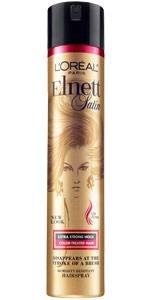 L'Oreal Paris Elnett Satin Hairspray Extra Strong Hold Unscented 11 oz. (Packaging May Vary): Beauty