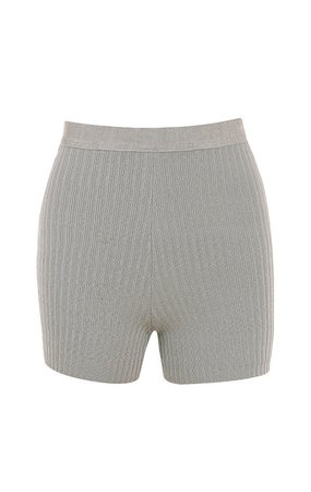 Clothing : Shorts : 'Eden' Grey Marl Bandage Shorts