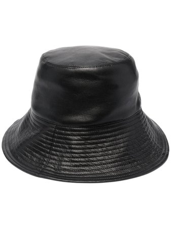 Nanushka vegan leather bucket hat black NU21RSHT00199 - Farfetch