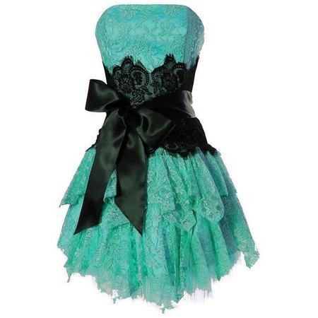 Turquoise Lace Ruffle Dress