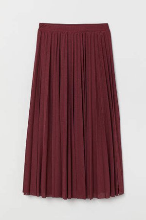 Pleated Skirt - Red